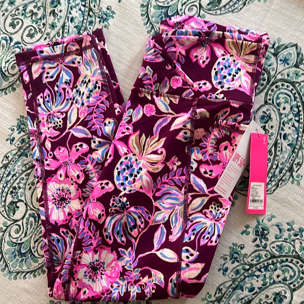 Lilly Pulitzer UPF 50 Luxletic 24" South Beach High Rise Midi Legging, NWT